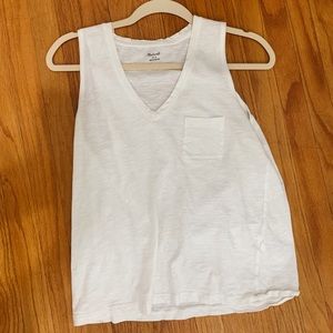 Madewell Whisper Cotton V-Neck Pocket Tank
